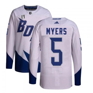 Philippe Myers Tampa Bay Lightning Adidas Youth Authentic 2022 Stadium Series Primegreen 2022 Stanley Cup Final Jersey (White)