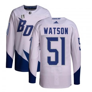 Austin Watson Tampa Bay Lightning Adidas Youth Authentic 2022 Stadium Series Primegreen 2022 Stanley Cup Final Jersey (White)
