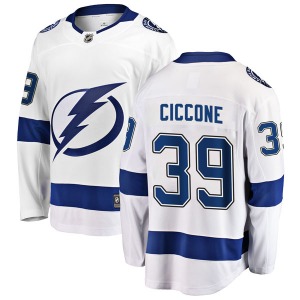 Enrico Ciccone Tampa Bay Lightning Fanatics Branded Youth Breakaway Away Jersey (White)