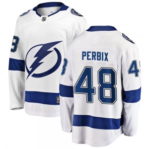 Nick Perbix Tampa Bay Lightning Fanatics Branded Youth Breakaway Away Jersey (White)