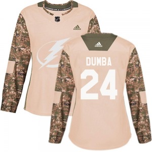Matt Dumba Tampa Bay Lightning Adidas Women's Authentic Veterans Day Practice Jersey (Camo)