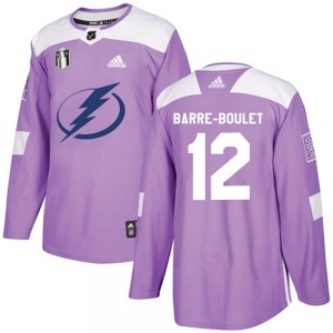 Alex Barre-Boulet Tampa Bay Lightning Adidas Authentic Fights Cancer Practice 2022 Stanley Cup Final Jersey (Purple)