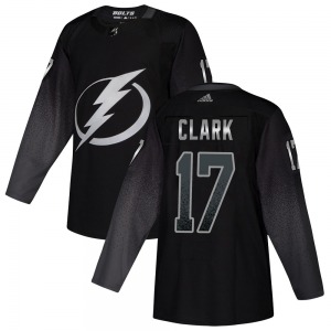Wendel Clark Tampa Bay Lightning Adidas Authentic Alternate Jersey (Black)