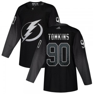 Matt Tomkins Tampa Bay Lightning Adidas Authentic Alternate Jersey (Black)