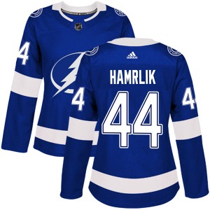 Roman Hamrlik Tampa Bay Lightning Adidas Women's Authentic Home Jersey (Blue)