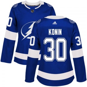Kyle Konin Tampa Bay Lightning Adidas Women's Authentic Home Jersey (Blue)