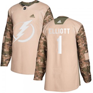 Brian Elliott Tampa Bay Lightning Adidas Youth Authentic Veterans Day Practice Jersey (Camo)