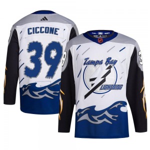 Enrico Ciccone Tampa Bay Lightning Adidas Authentic Reverse Retro 2.0 Jersey (White)