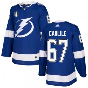 Declan Carlile Tampa Bay Lightning Adidas Youth Authentic Home 2022 Stanley Cup Final Jersey (Blue)