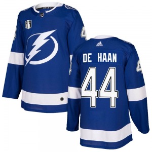 Calvin de Haan Tampa Bay Lightning Adidas Youth Authentic Home 2022 Stanley Cup Final Jersey (Blue)