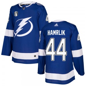 Roman Hamrlik Tampa Bay Lightning Adidas Youth Authentic Home 2022 Stanley Cup Final Jersey (Blue)