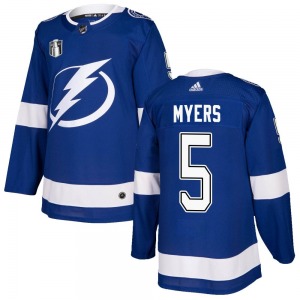 Philippe Myers Tampa Bay Lightning Adidas Youth Authentic Home 2022 Stanley Cup Final Jersey (Blue)
