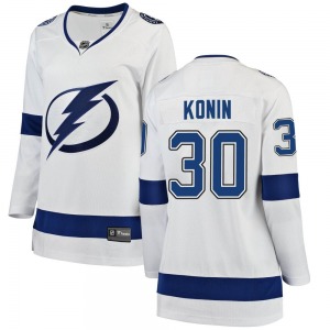 Kyle Konin Tampa Bay Lightning Fanatics Branded Women's Breakaway Away Jersey (White)