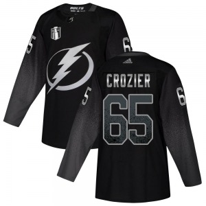Maxwell Crozier Tampa Bay Lightning Adidas Youth Authentic Alternate 2022 Stanley Cup Final Jersey (Black)