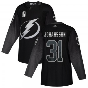 Jonas Johansson Tampa Bay Lightning Adidas Youth Authentic Alternate 2022 Stanley Cup Final Jersey (Black)