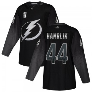 Roman Hamrlik Tampa Bay Lightning Adidas Authentic Alternate 2022 Stanley Cup Final Jersey (Black)