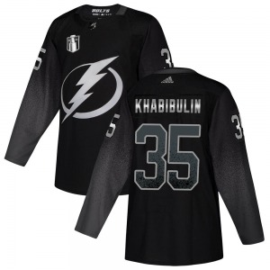 Nikolai Khabibulin Tampa Bay Lightning Adidas Authentic Alternate 2022 Stanley Cup Final Jersey (Black)