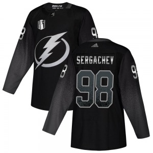 Mikhail Sergachev Tampa Bay Lightning Adidas Authentic Alternate 2022 Stanley Cup Final Jersey (Black)